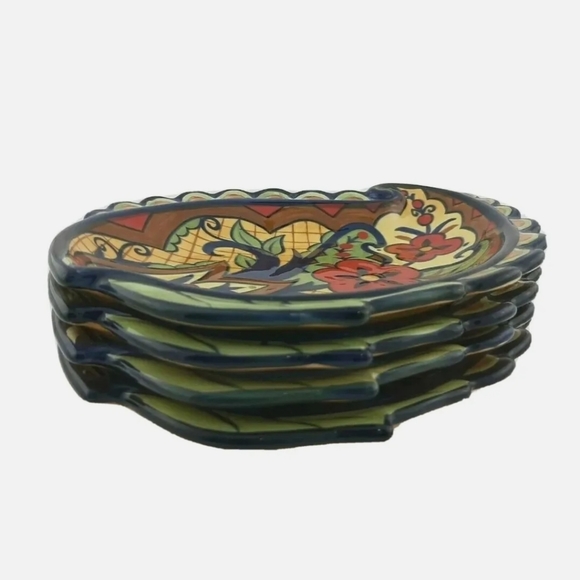 RARE Corsica "Crown Jewel" retired replacement Leaf Shape Floral Salad Plate - Picture 8 of 10